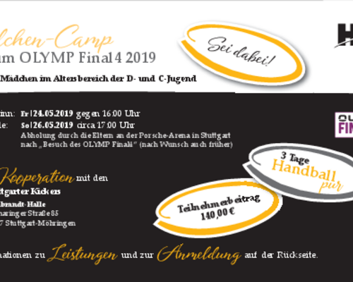 HVW-Mädchencamp zum OLYMP Final4 in Stuttgart